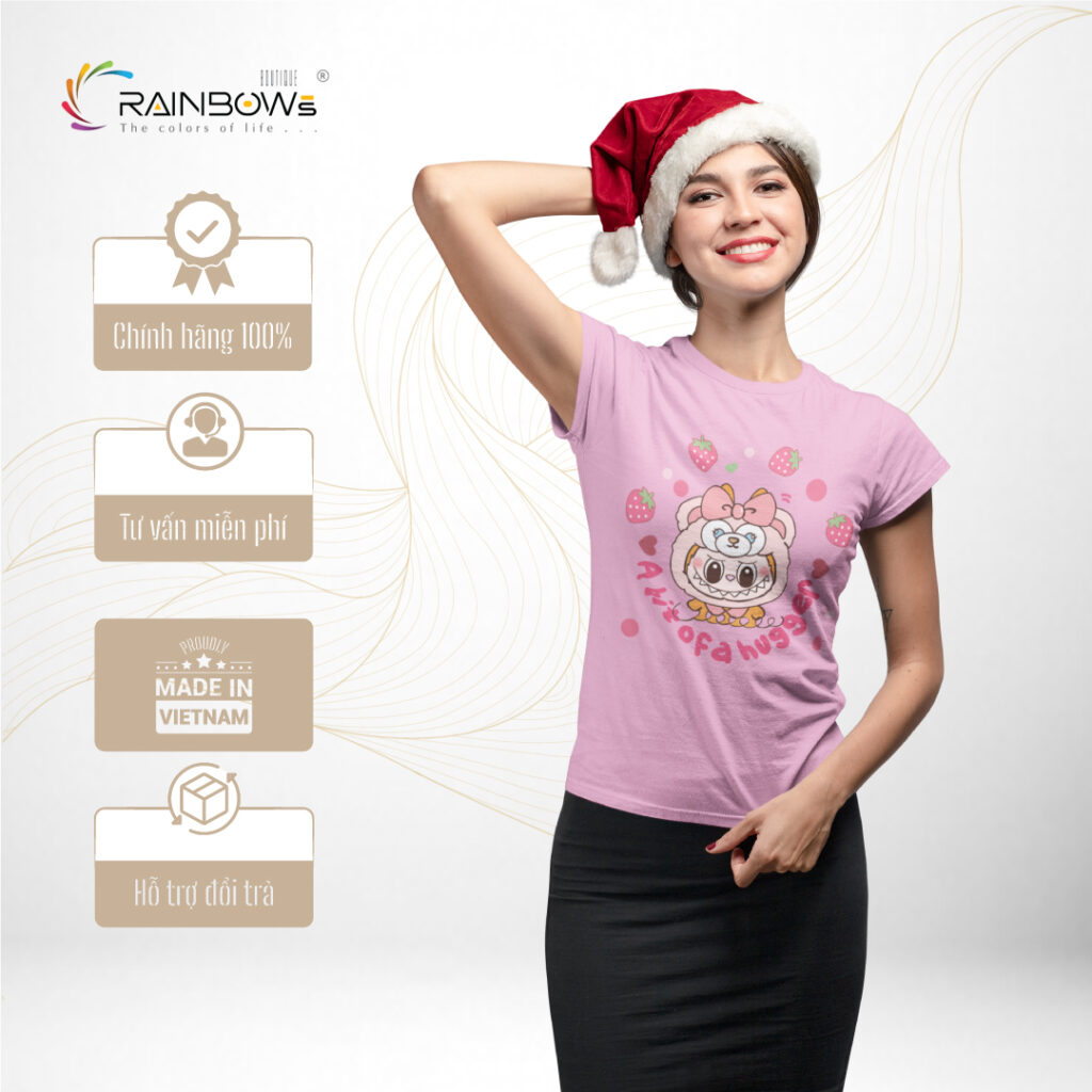 áo thun hồng cực xinh