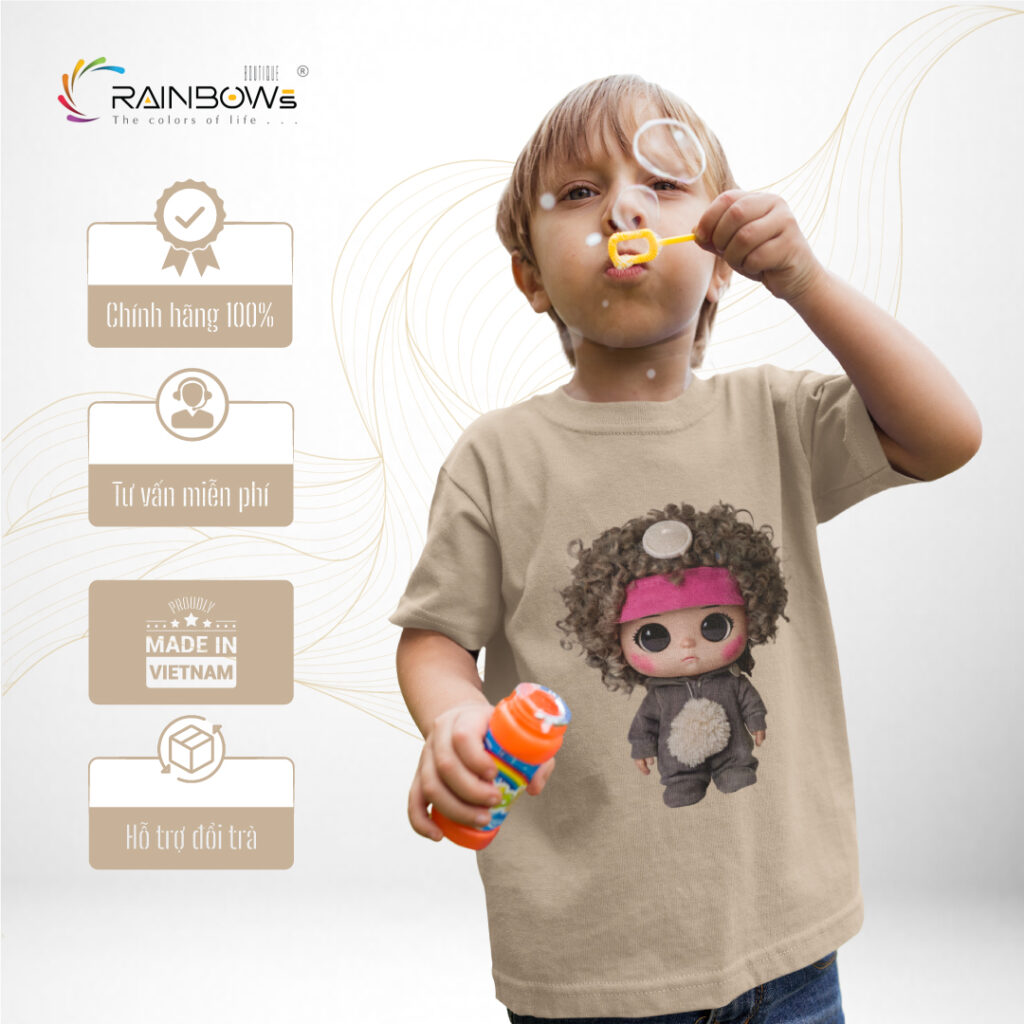 áo thun màu be cho bé