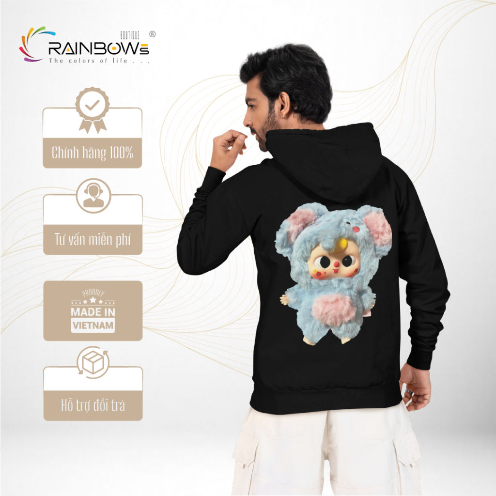 hoodie đen cực cute