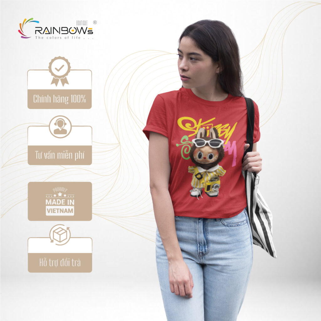 áo thun đỏ tươi đẹp