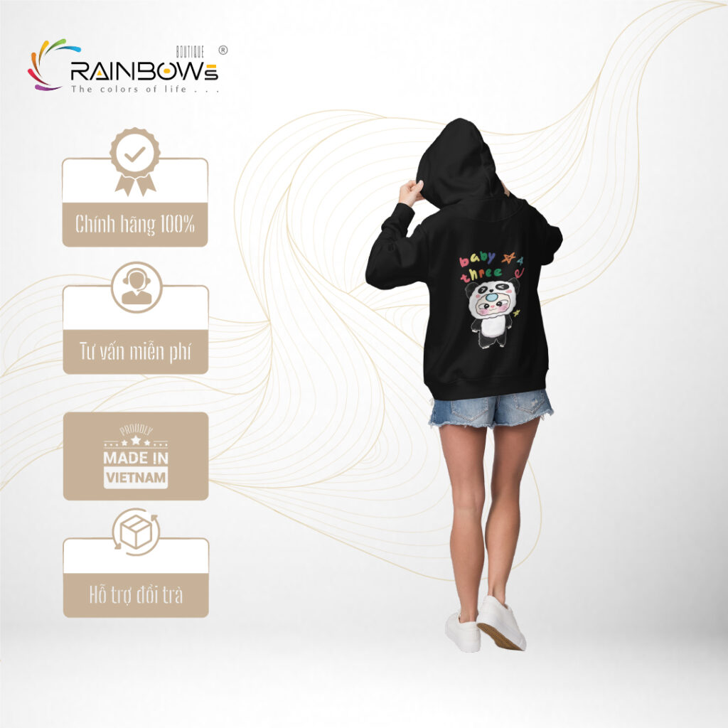 áo hoodie bbt gấu trúc