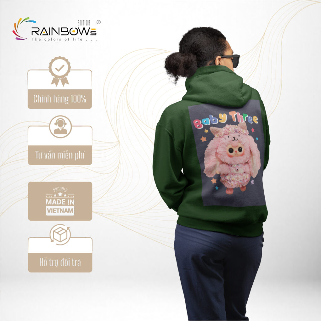 áo hoodie cute baby three