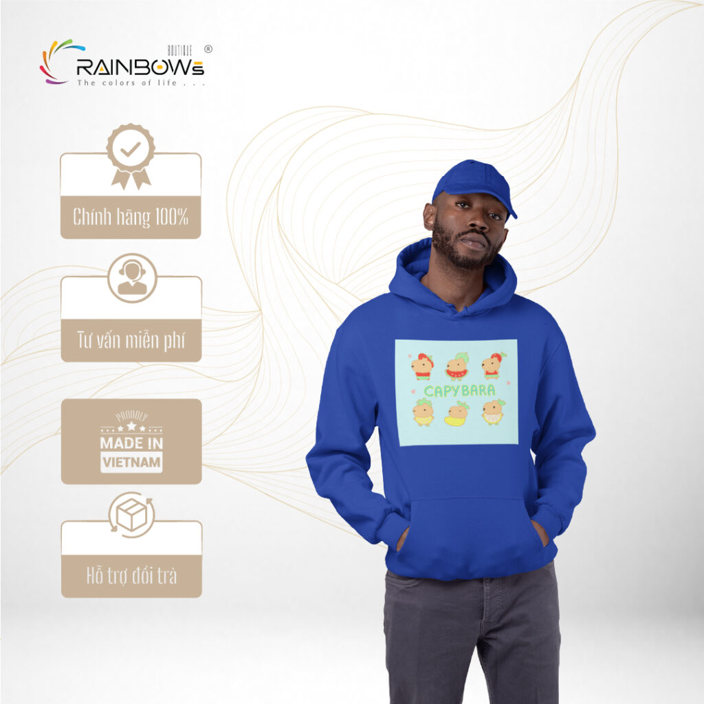 hoodie xanh capy bara phong cách