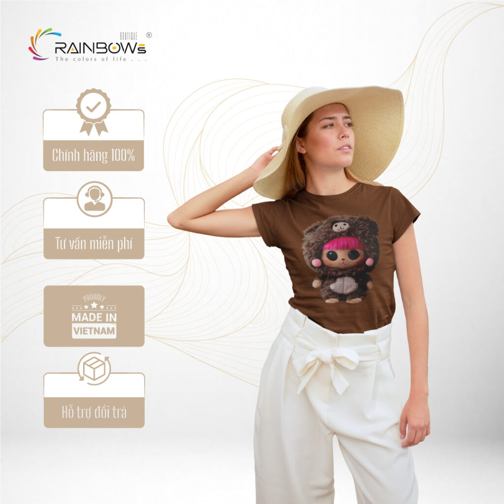 áo thun nâu đất