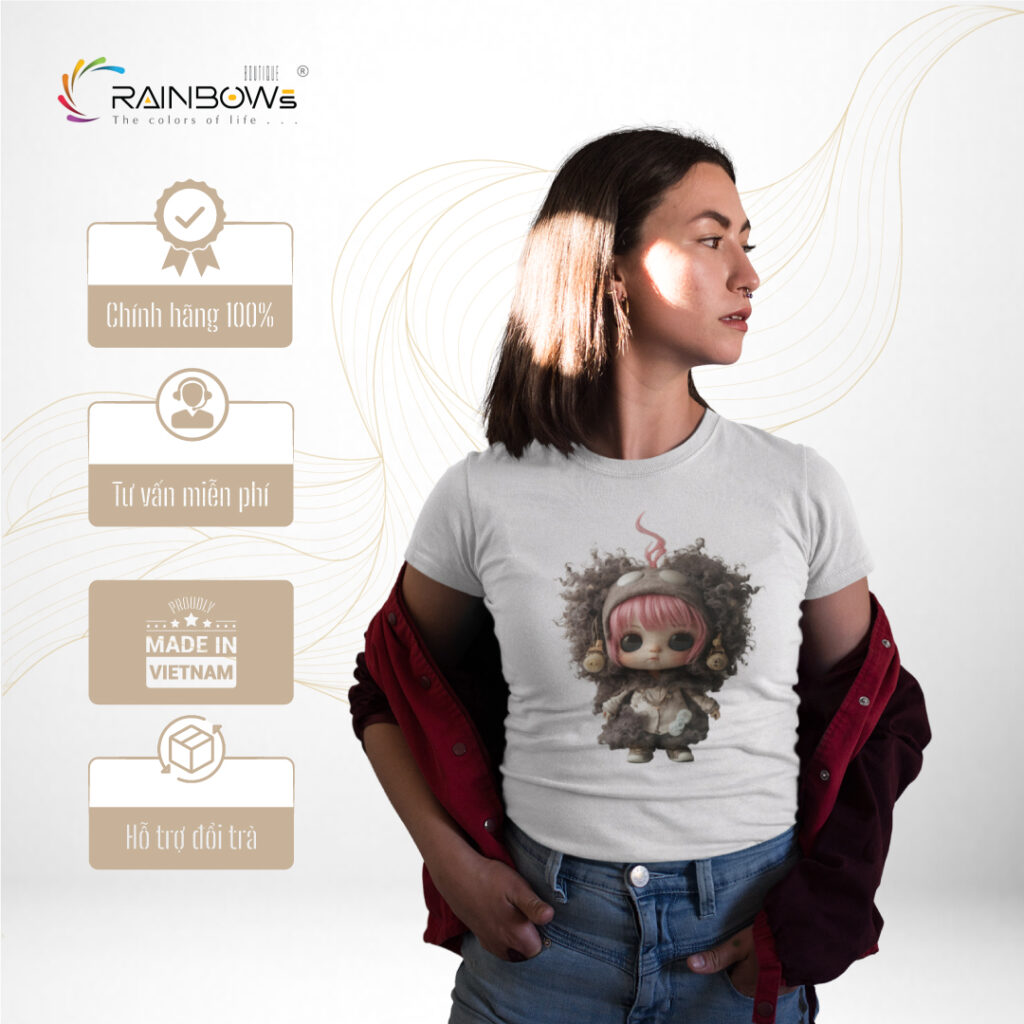 áo thun gấu trắng xinh