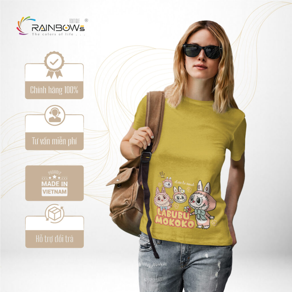 áo thun vàng labubu nổi bật