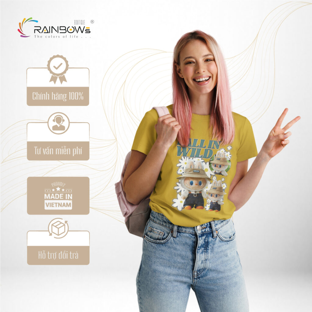 áo thun màu vang nghệ nổi bật