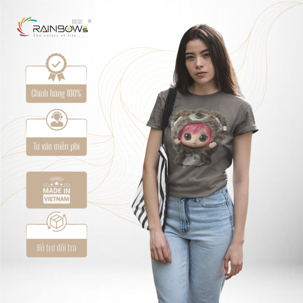 áo thun xám chất