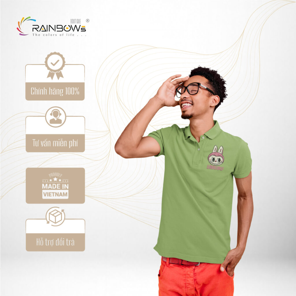 áo thun xanh cốm tươi tắn