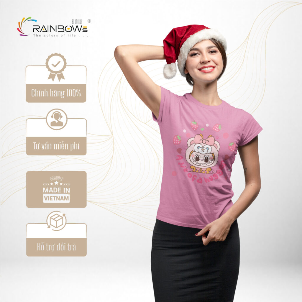 áo thun in hình labubu siêu dễ thương