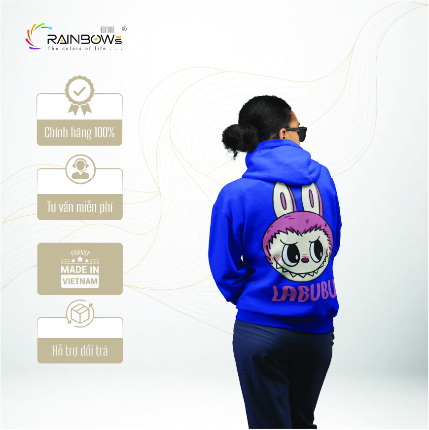 áo hoodie in hình labubu cực chất và đẹp