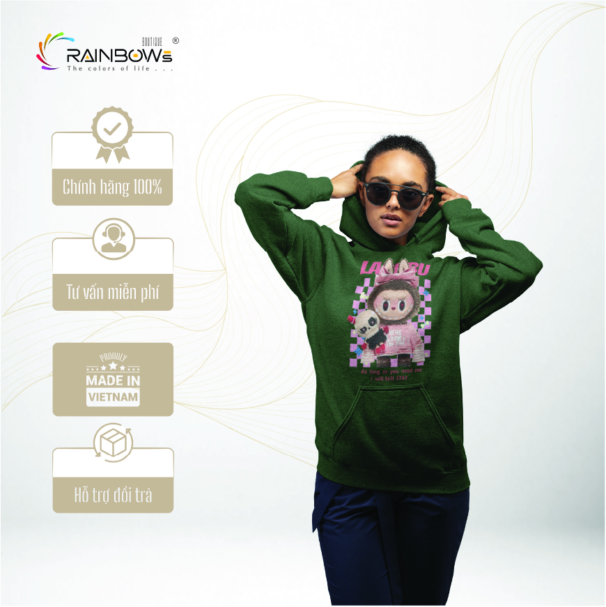 áo hoodie in hình labubu cực đẹp và chất