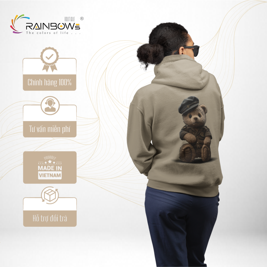 áo hoodie in hình gấu bear cực ngầu và đẹp