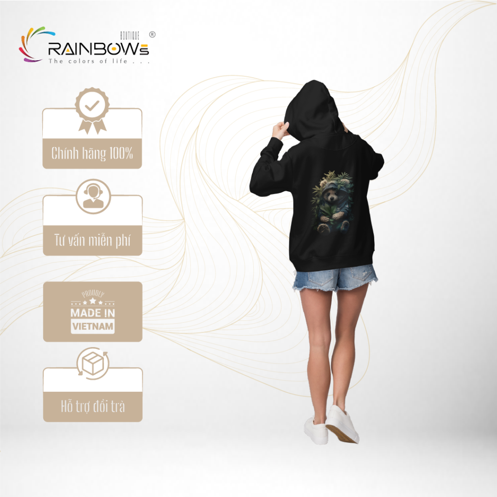 áo hoodie in hình gấu bear cực đẹp và chất