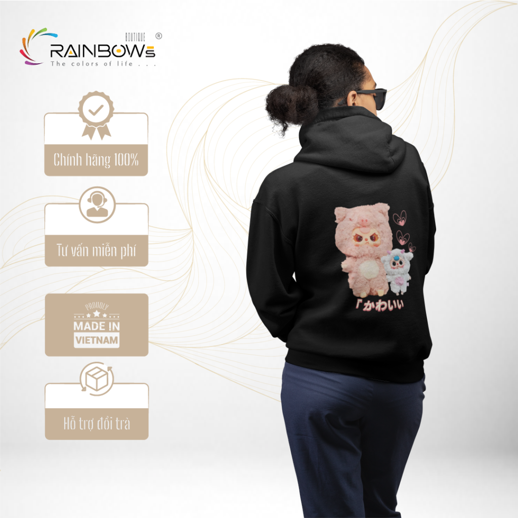 áo hoodie in hình baby three mang phong cách trẻ trung cho giới trẻ