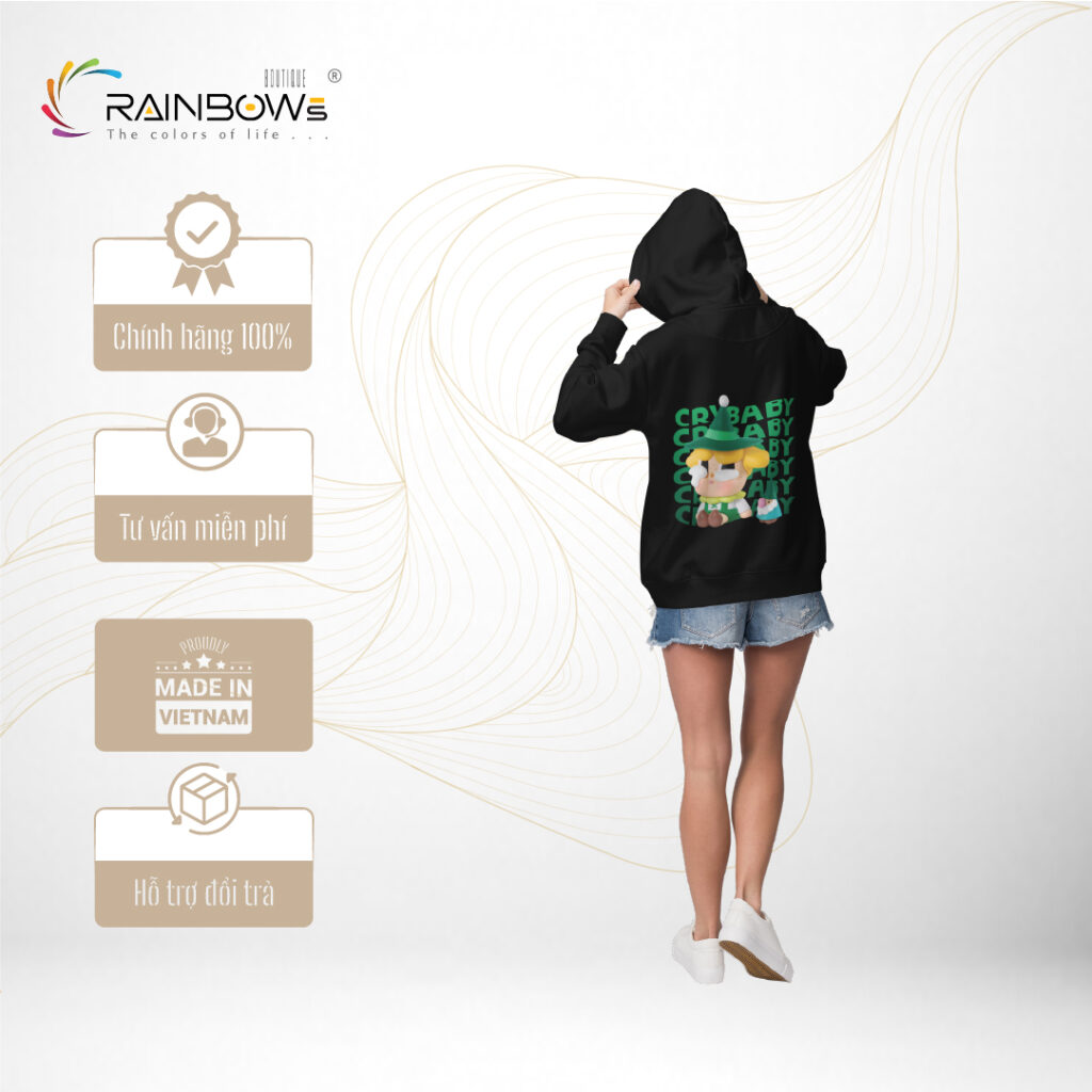 áo hoodie đen cực ngầu