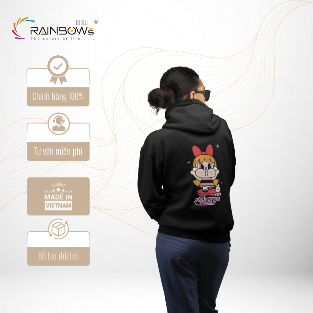 áo hoodie đen cực đẹp