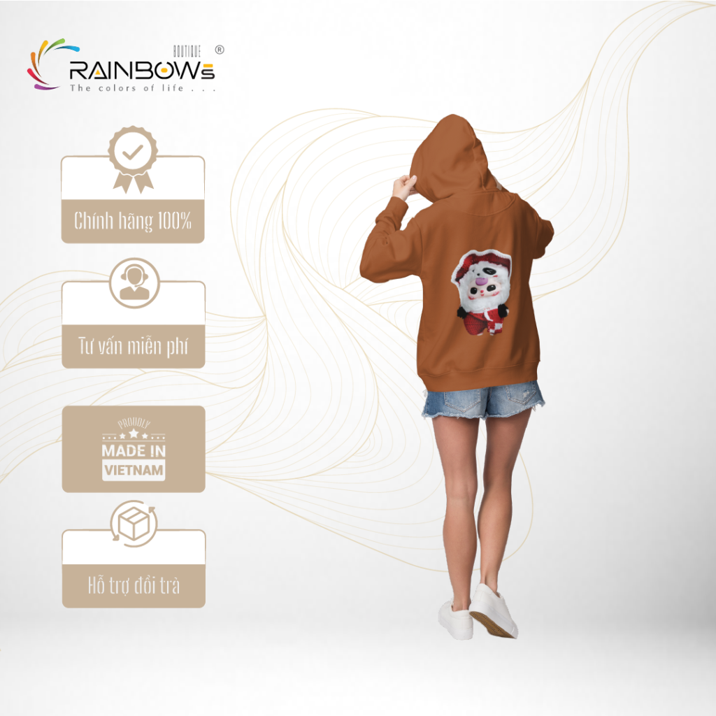 áo hoodie in hình baby three mang phong cách trẻ trung năng động