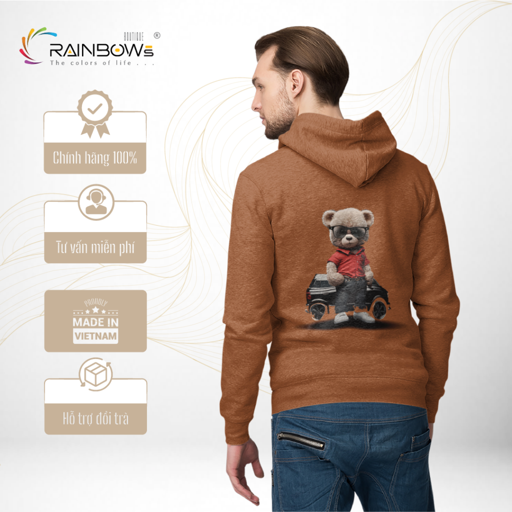 áo hoodie in hình gấu bear siêu chất và ngầu