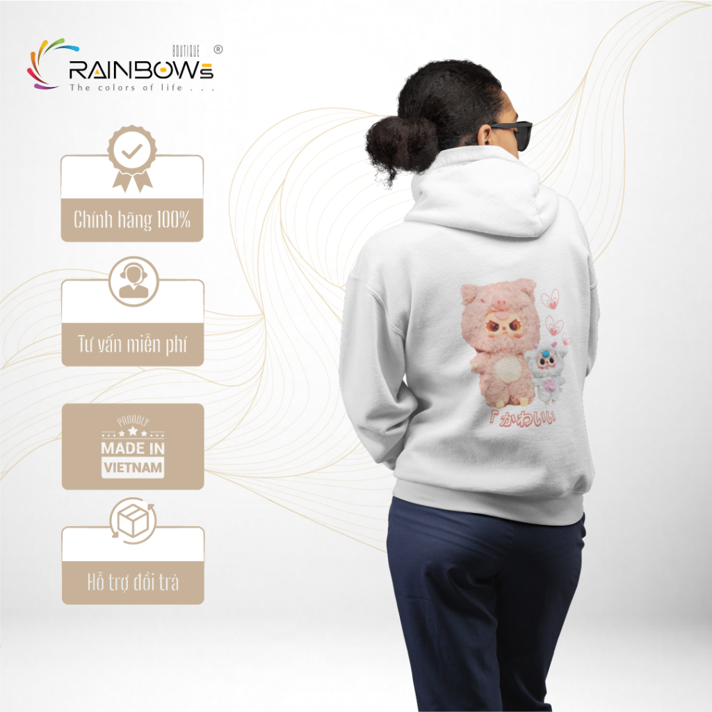 áo hoodie in hình baby three mang phong cách trẻ trung cho giới trẻ