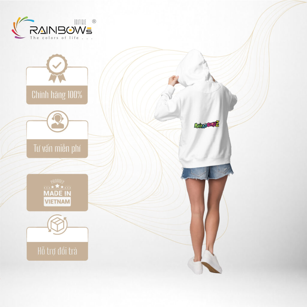 áo hoodie trắng cực đẹp và nhẹ nhàng