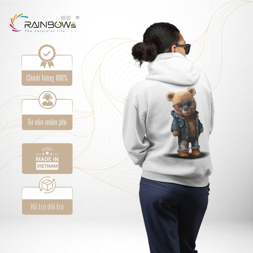 áo hoodie in hình cục ngầu cực chất