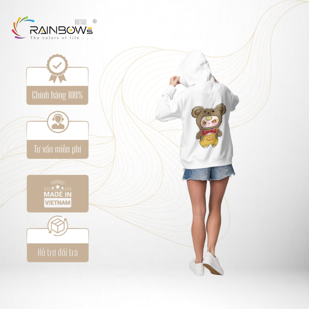 áo hoodie in hình baby three mang phong cách trẻ trung cho giới trẻ