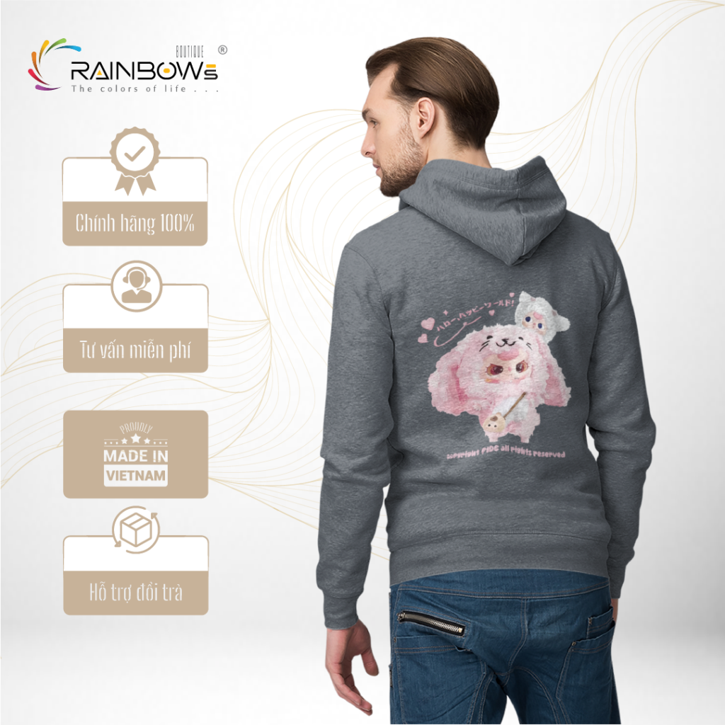 áo hoodie xám cực chất