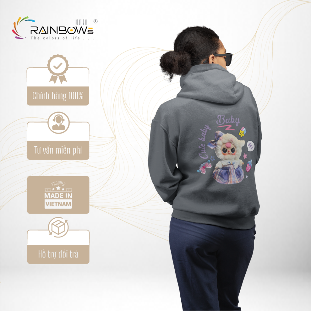 áo hoodie xám năng động