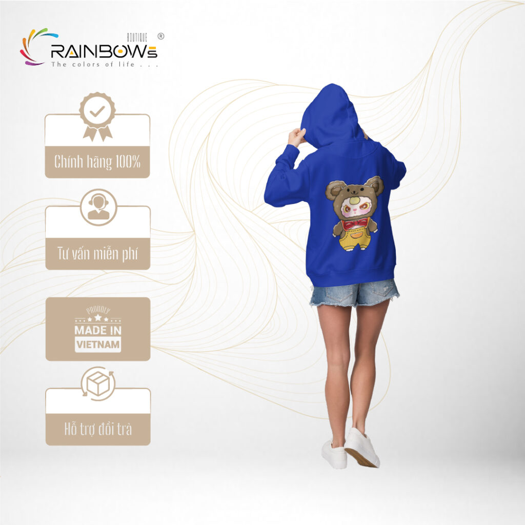 áo hoodie in hình baby three mang phong cách trẻ trung cho giới trẻ