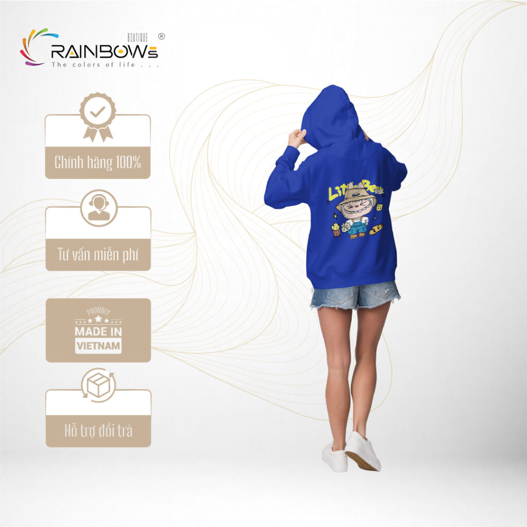 áo hoodie in hình labubu cực chất phong cách trẻ trung