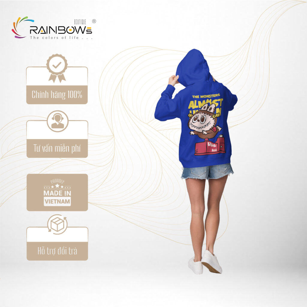 áo hoodie in hình labubu siêu đẹp