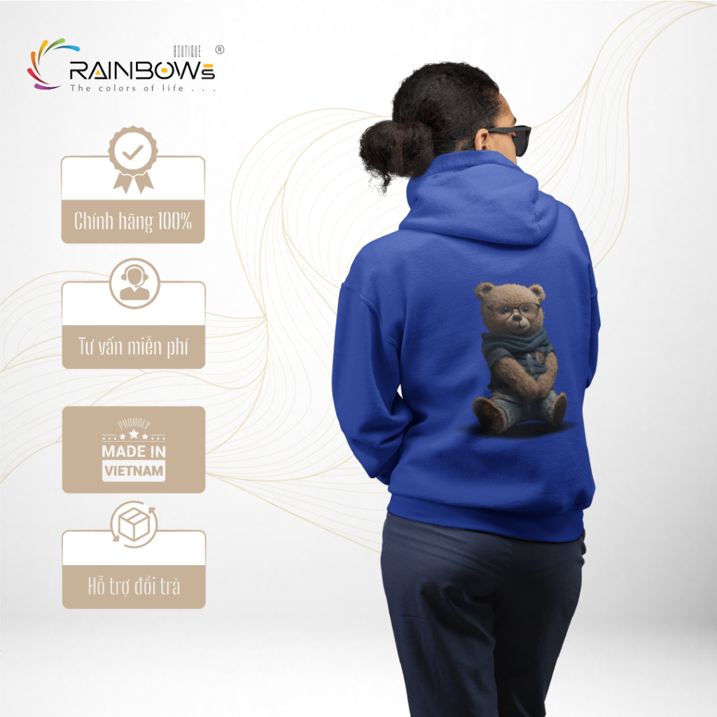 áo hoodie in hình gấu bear siêu chất