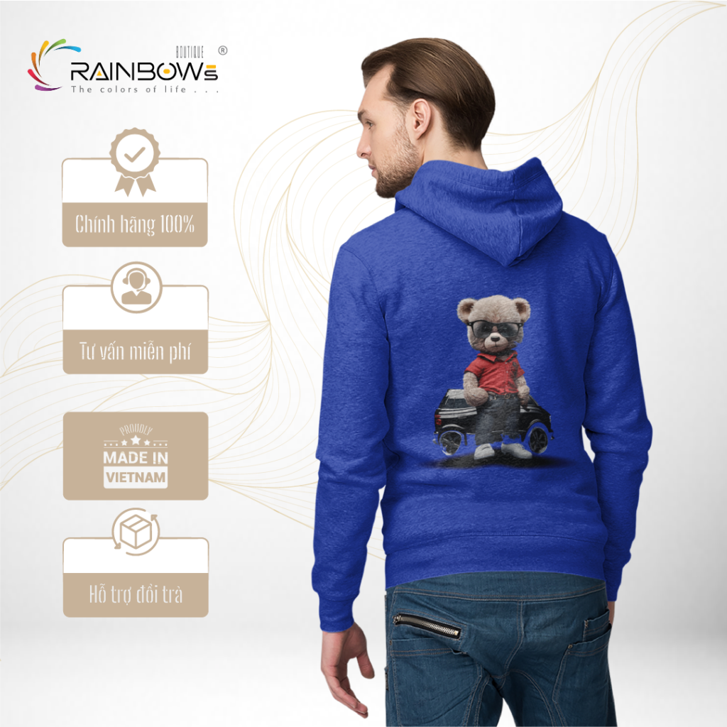 áo hoodie in hình gấu bear đẹp