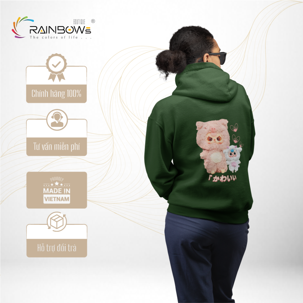 áo hoodie in hình baby three mang phong cách trẻ trung cho giới trẻ