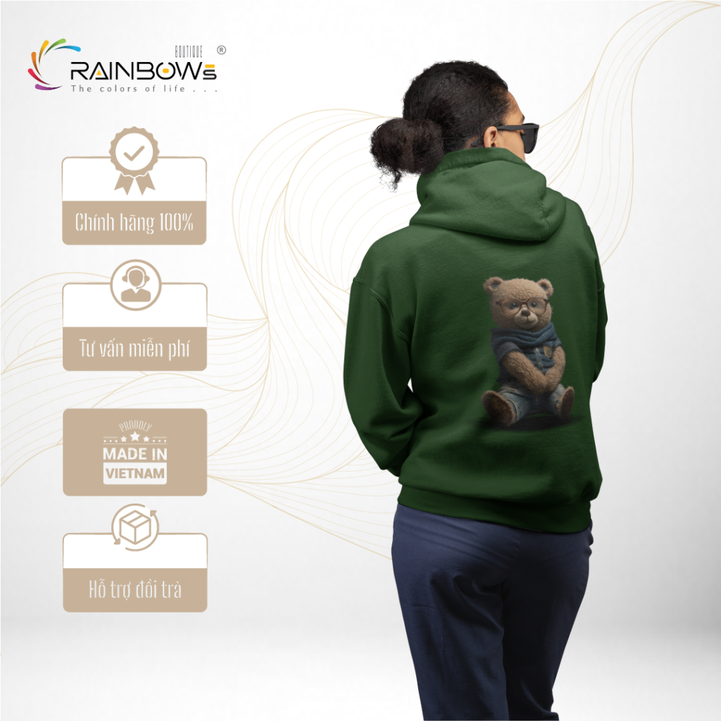 áo hoodie in hình gấu bear cực đẹp