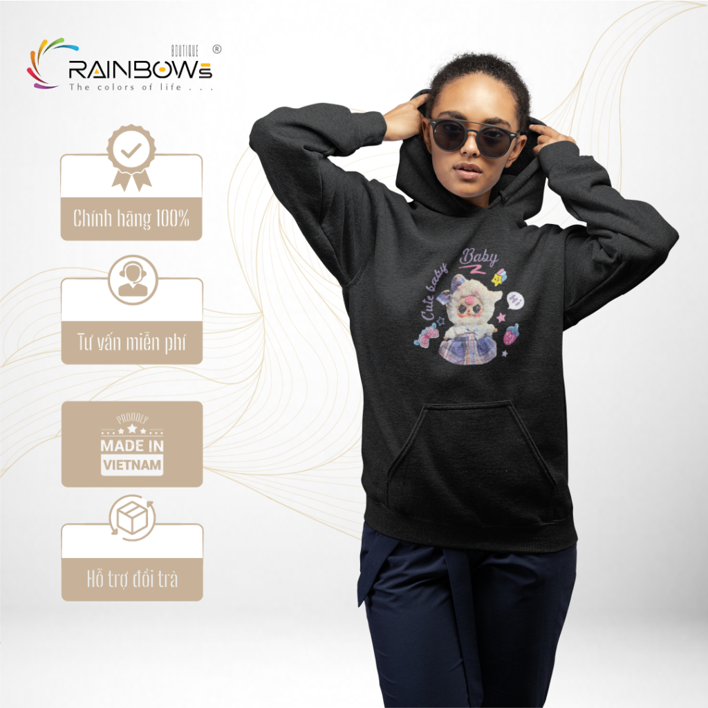 áo hoodie đen cực chất