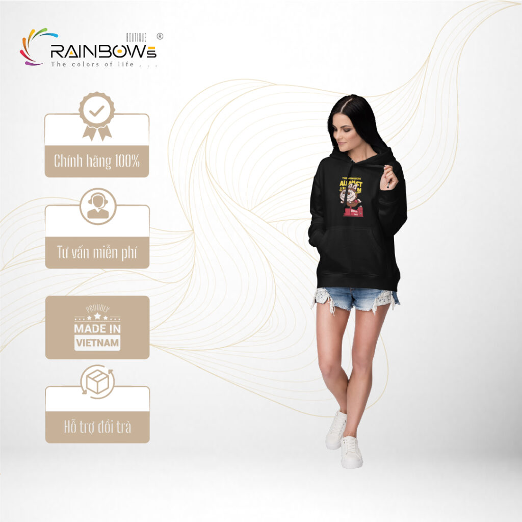 áo hoodie in hình labubu phong cách