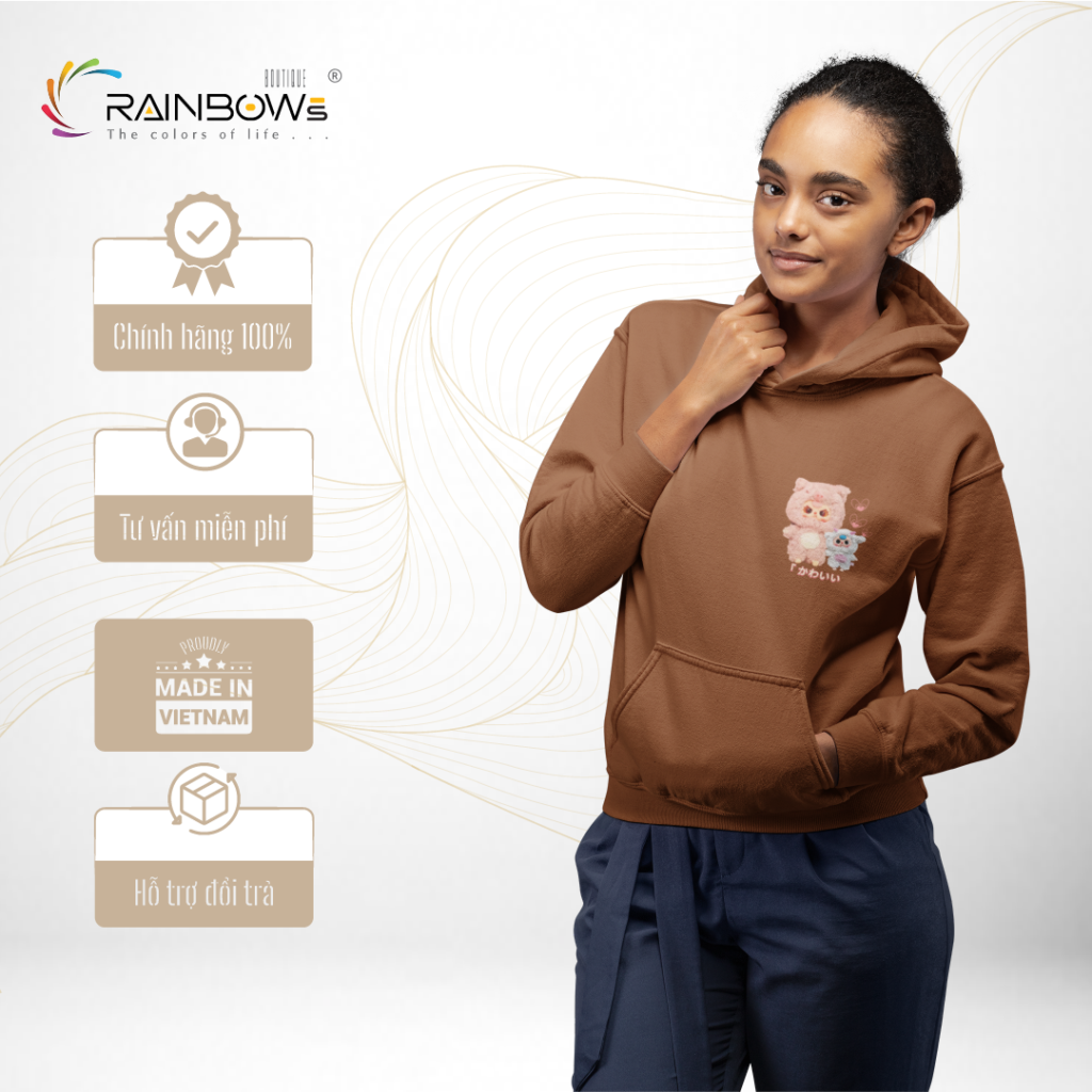 áo hoodie in hình baby three mang phong cách trẻ trung cho giới trẻ