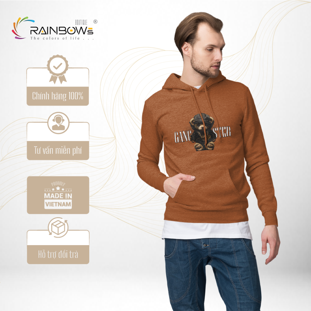 áo hoodie in hình gấu bear cực ngầu