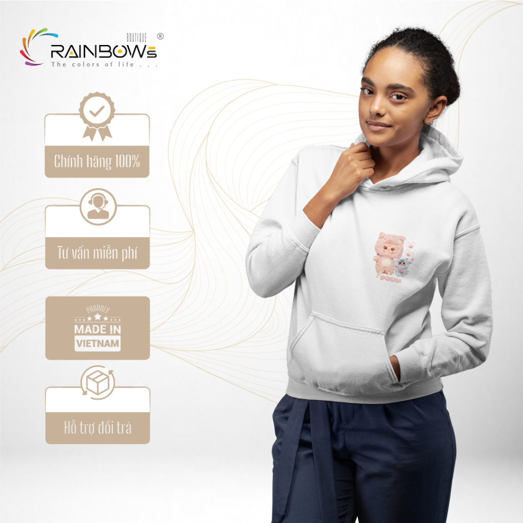 áo hoodie in hình baby three mang phong cách trẻ trung cho giới trẻ