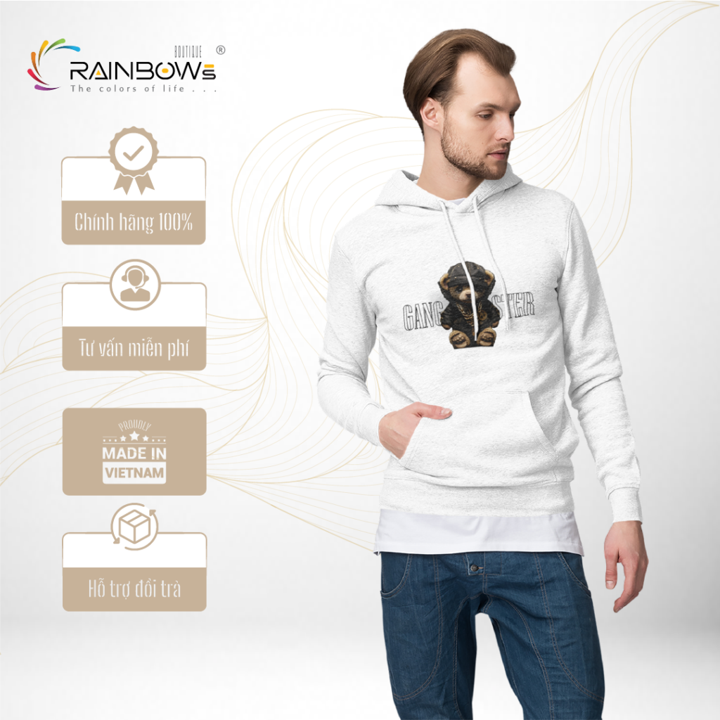 áo hoodie in hình gấu bear cực chất