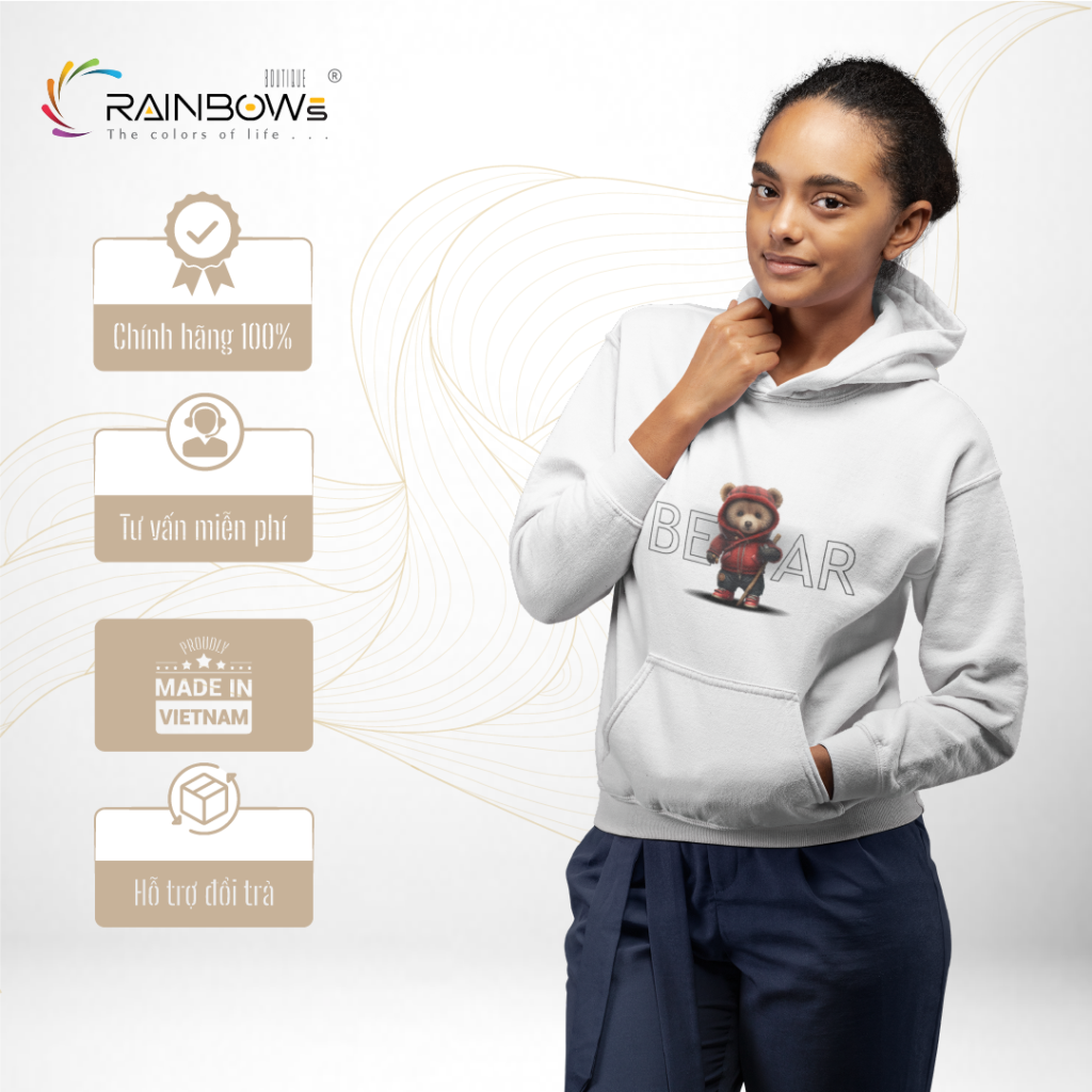 áo hoodie in hình mang phong cách cute và chất