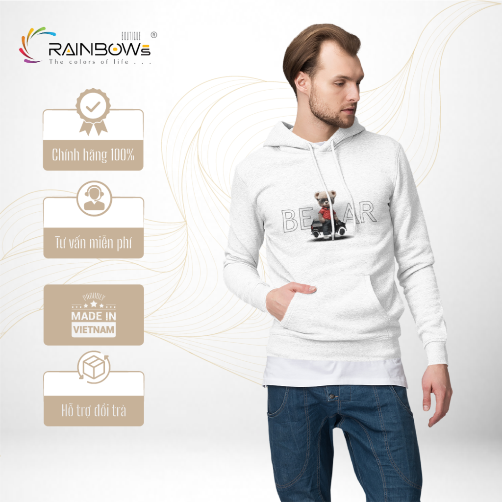 áo hoodie in hình gấu bear siêu chất và ngầu