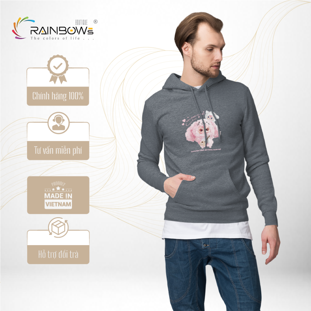 áo hoodie in hình baby three cực đẹp và dễ thương