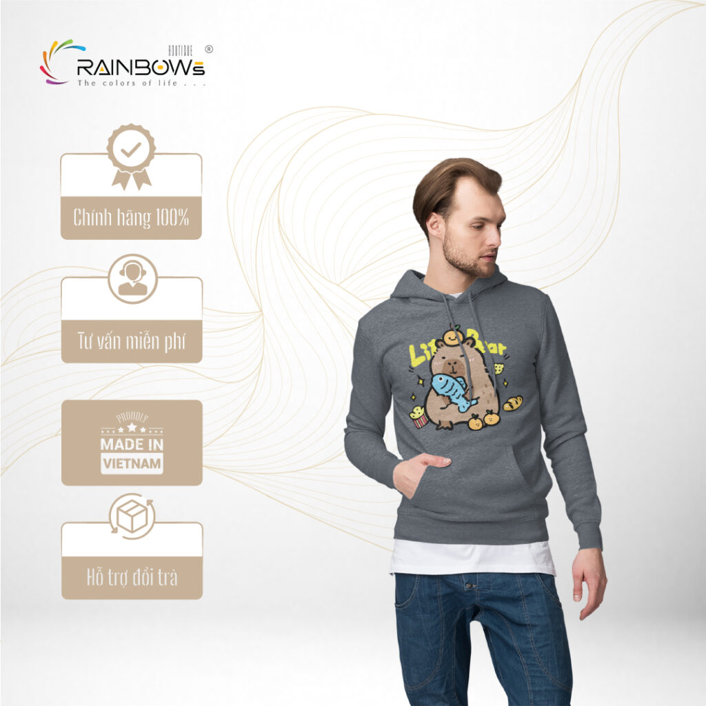 áo hoodie in hình chất và phong cách