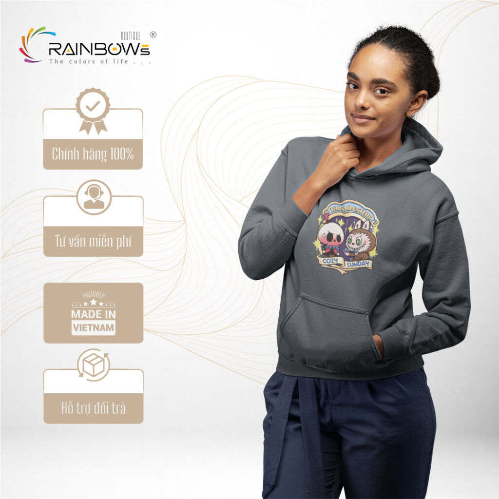 áo hoodie in hình labubu đẹp và phong cách