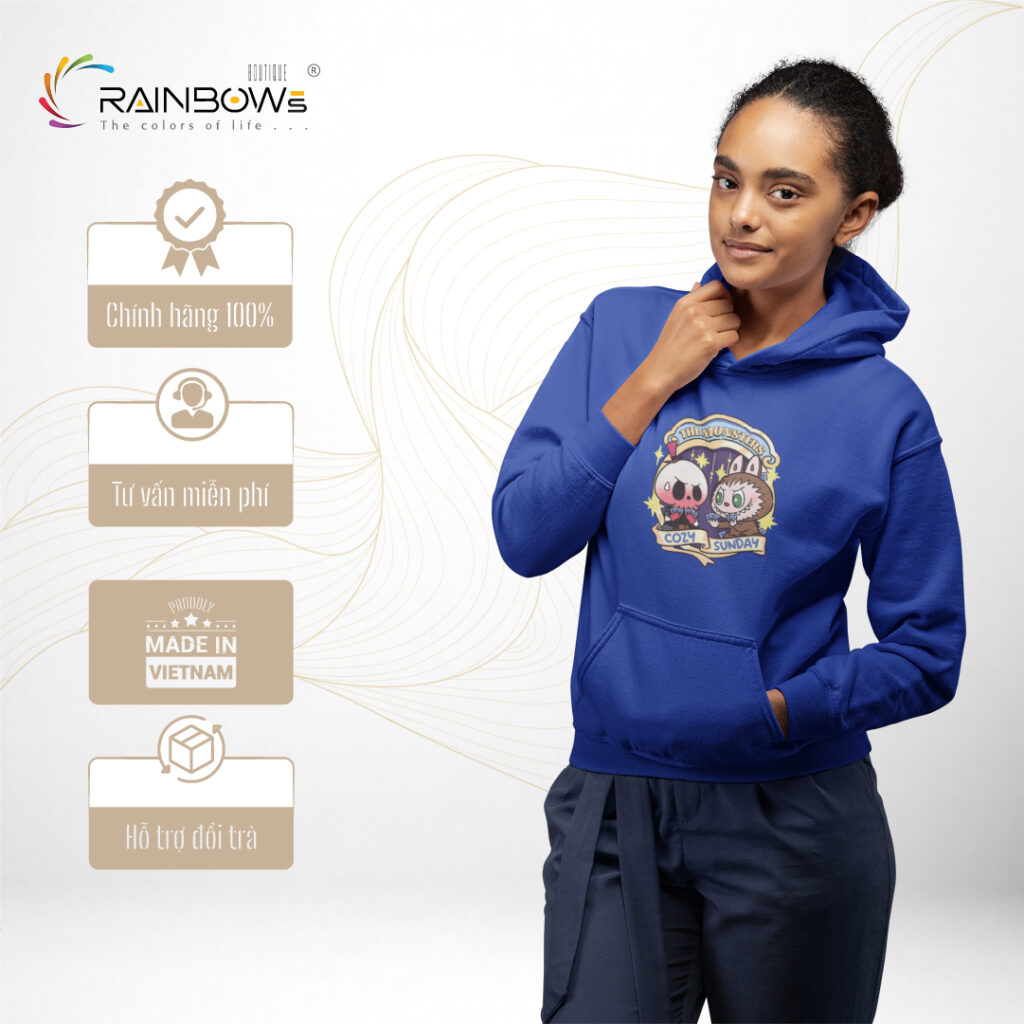 áo hoodie in hình labubu chất