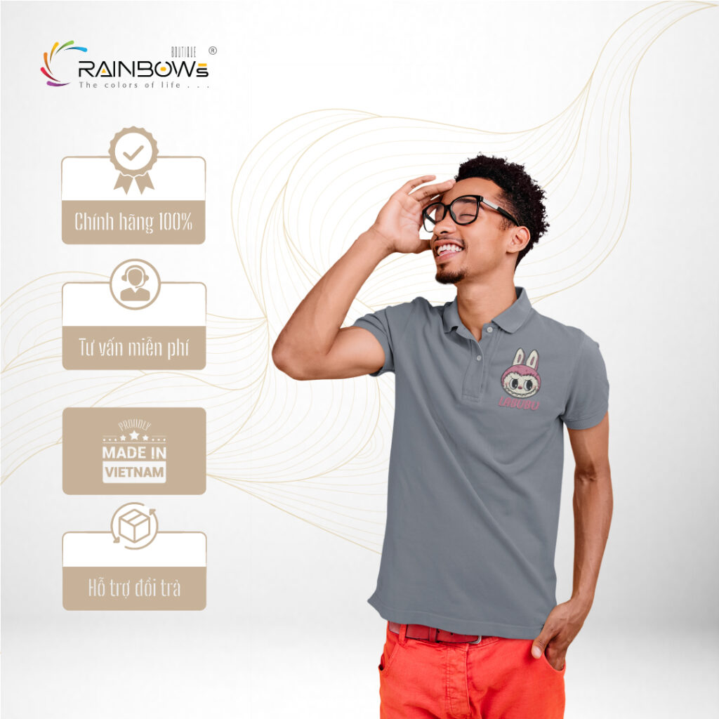 áo thun xám labubu đẹp