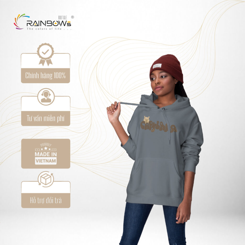 áo hoodie xám cực đẹp